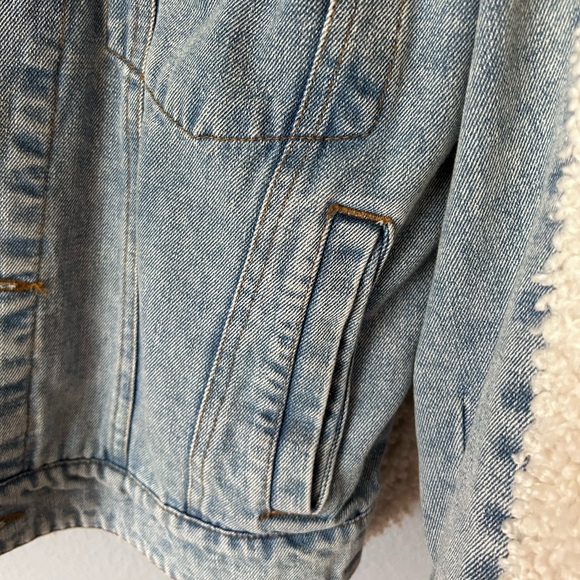 Blank NYC Denim and Sherpa Bear Hug Jacket Size Large - Picture 12 of 14